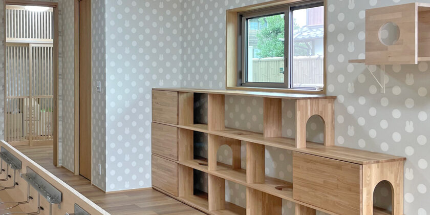 名古屋市名東区　ねこ専用ルーム・ねこ家具造作（新築時同時施工）